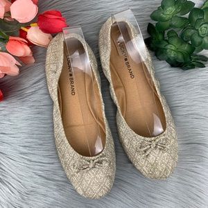 LUCKY BRAND "EADDA" Beige White Ballet Flats sz 9M